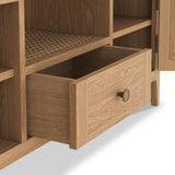 Albany Oak Rattan 120cm TV Unit from Roseland Furniture