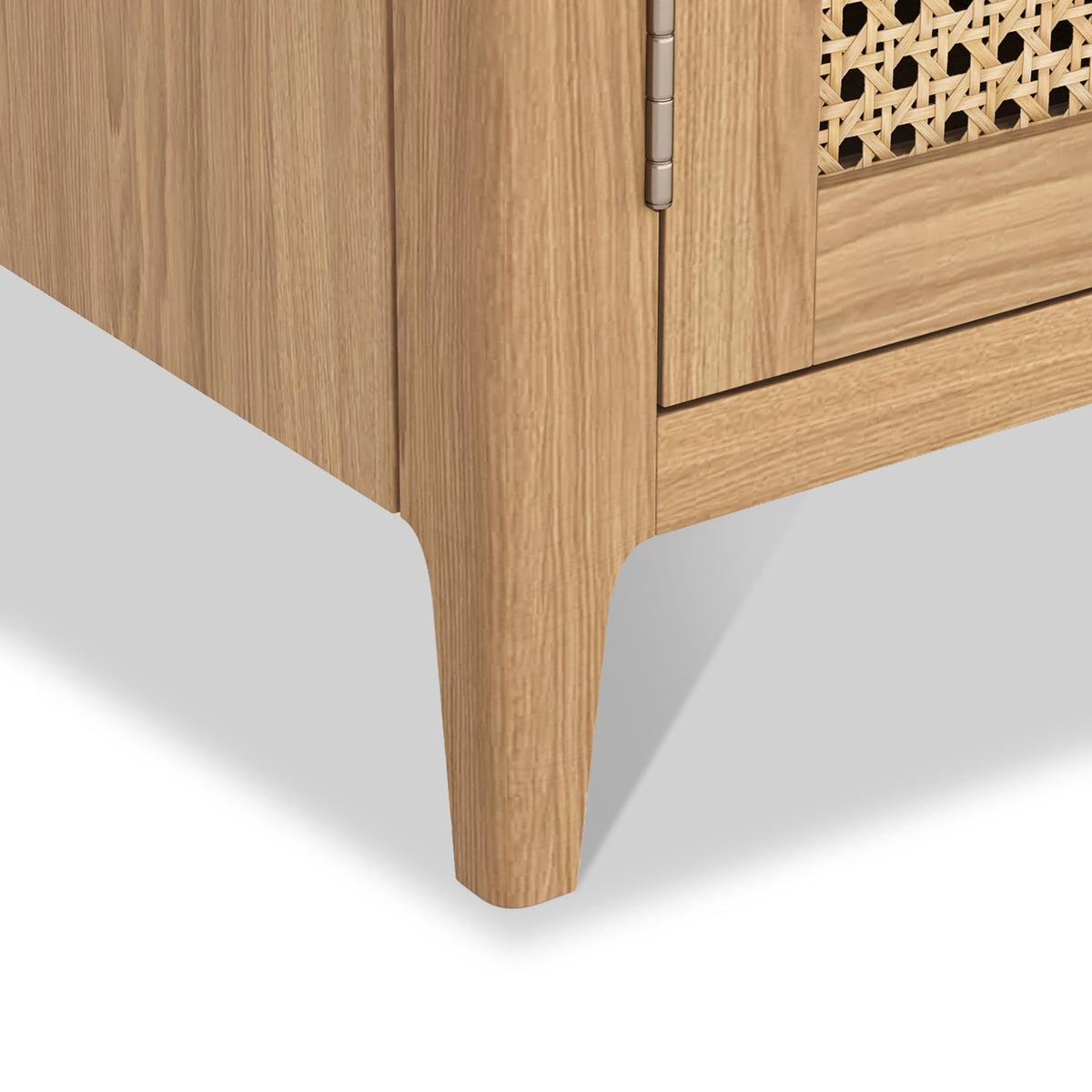 Albany Oak Rattan 120cm TV Unit from Roseland Furniture