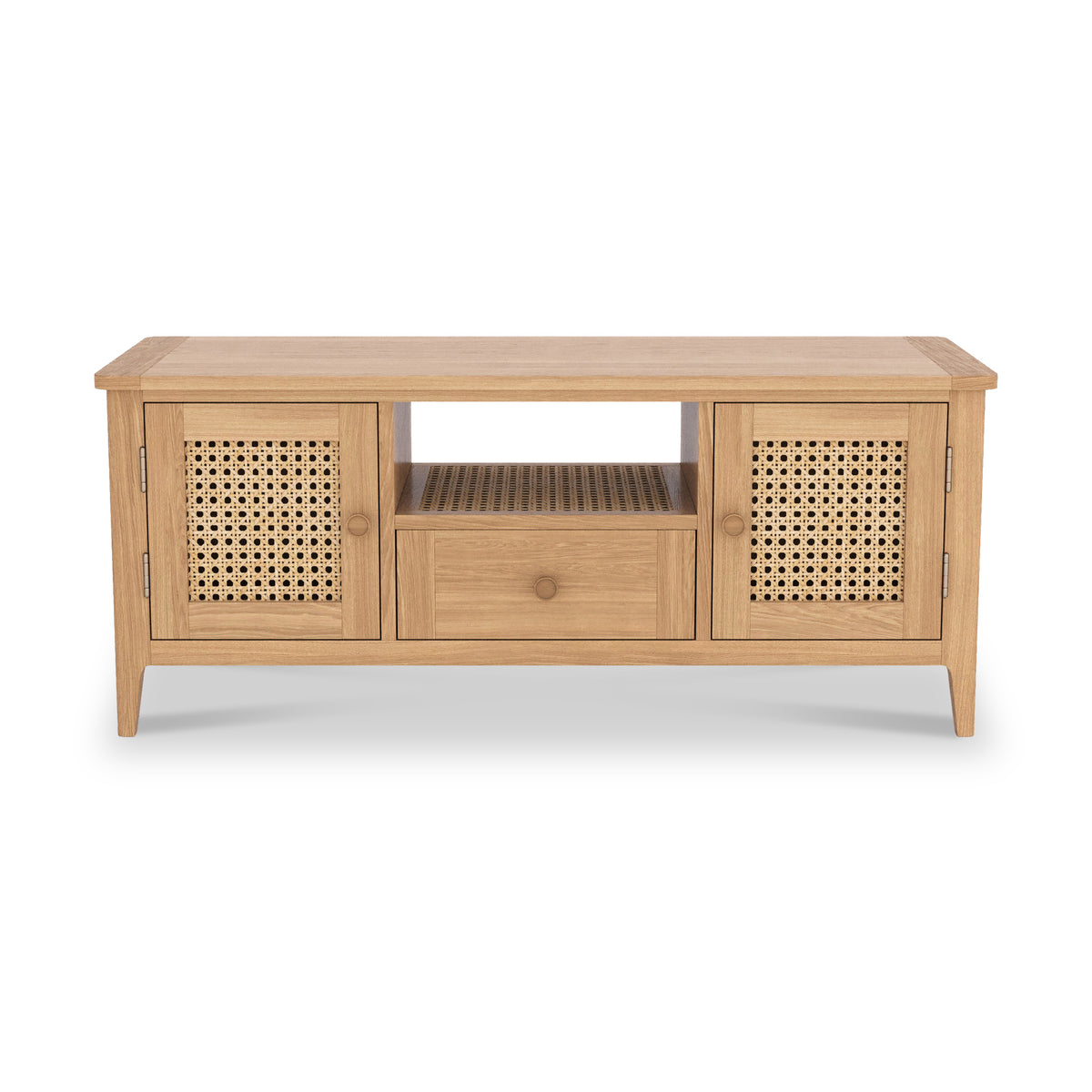 Albany Oak Rattan 120cm TV Unit from Roseland Furniture