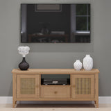 Albany Oak Rattan 120cm TV Unit from Roseland Furniture
