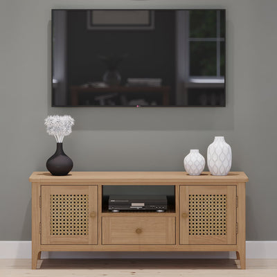 Albany Oak & Rattan 120cm TV Unit
