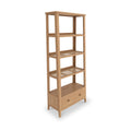 Albany Oak Rattan Ladder Display Bookcase from Roseland Furniture