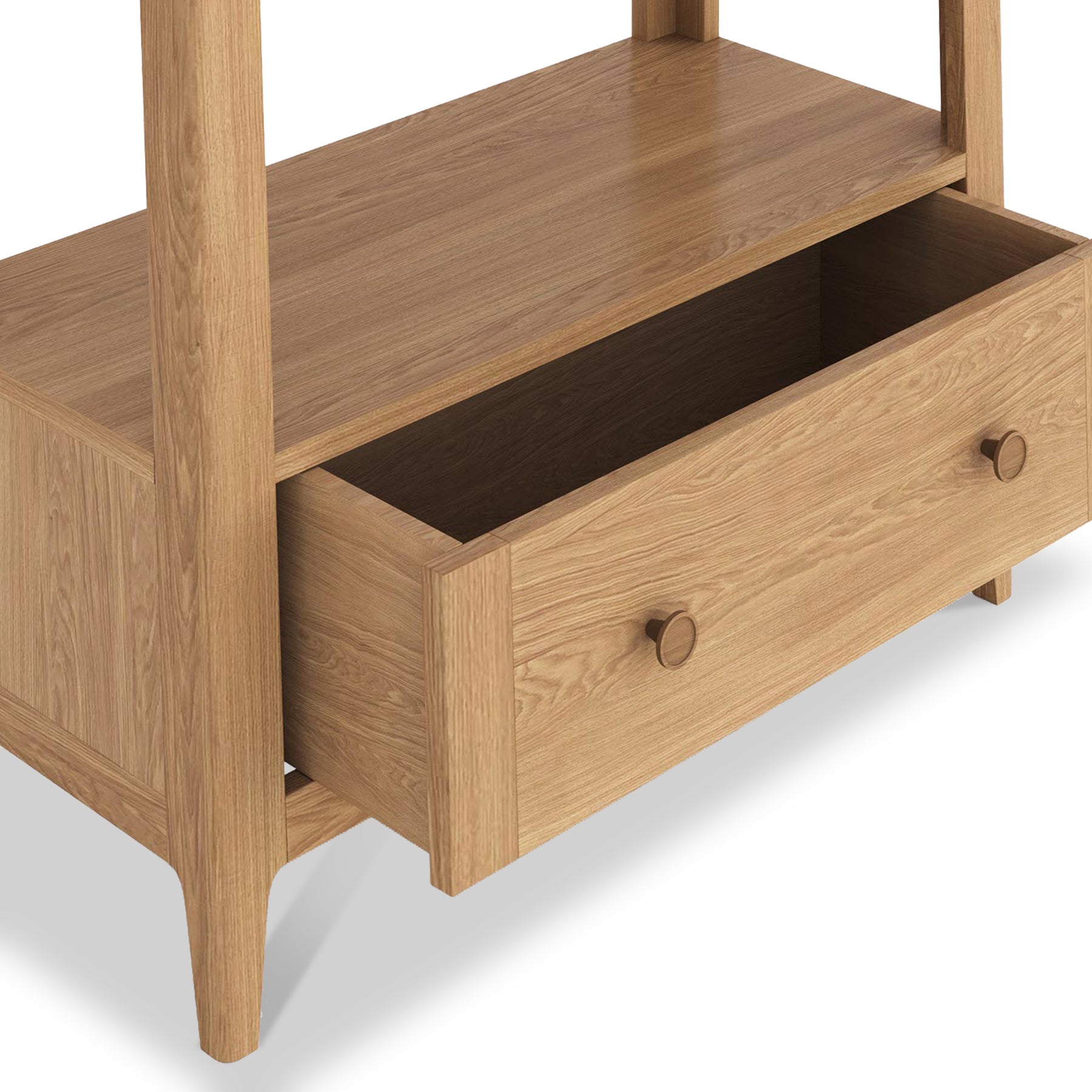 Albany Oak Rattan Ladder Display Bookcase from Roseland Furniture