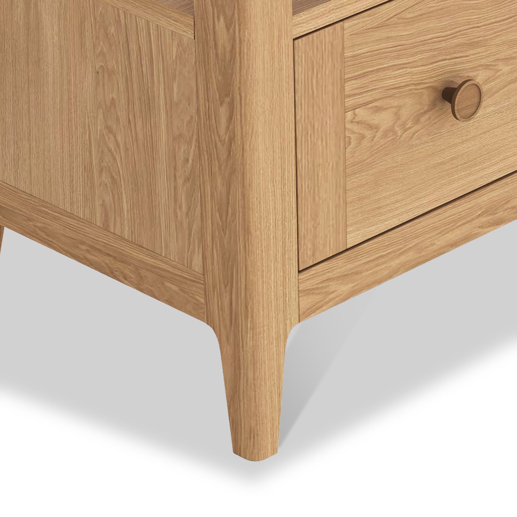 Albany Oak Rattan Ladder Display Bookcase from Roseland Furniture