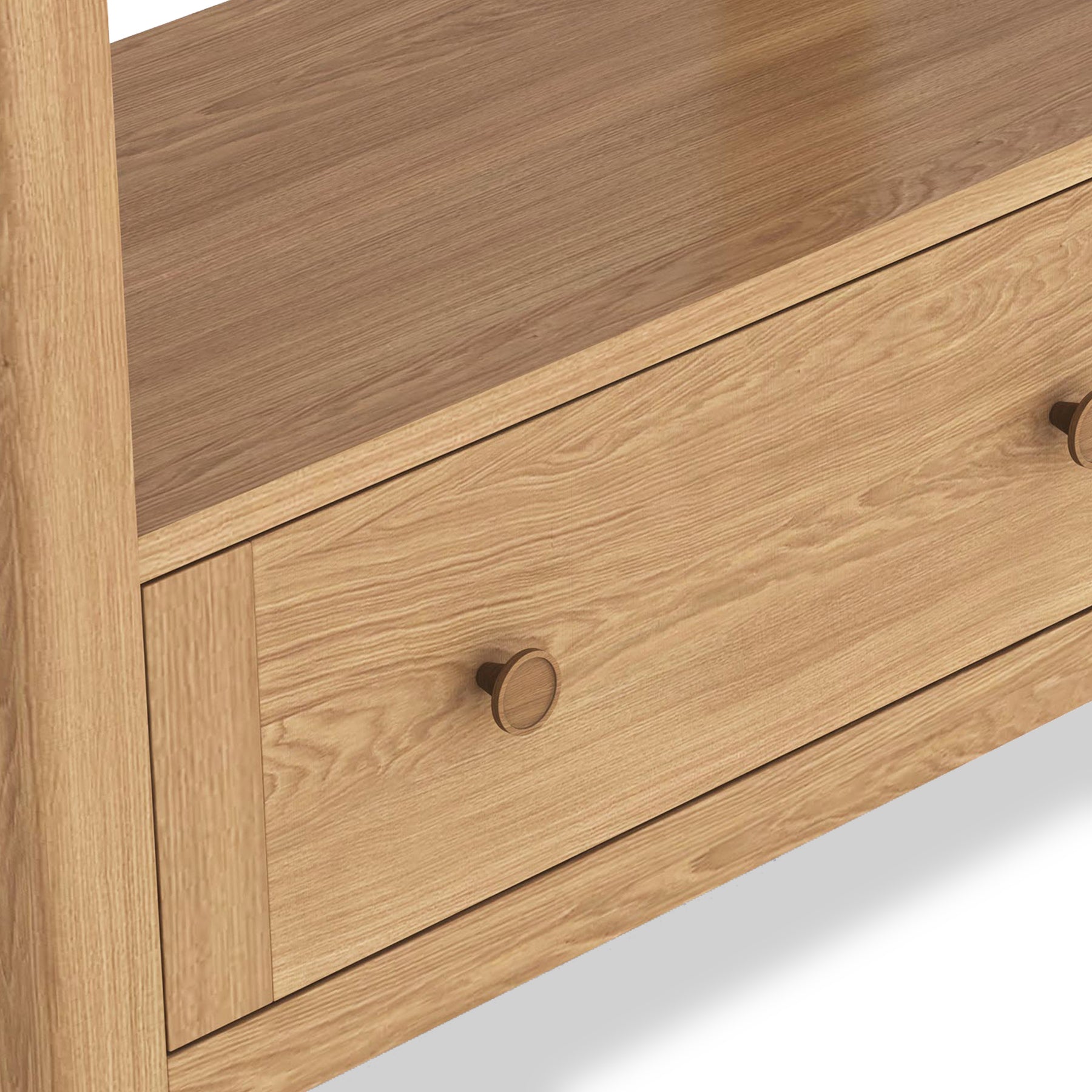 Albany Oak Rattan Ladder Display Bookcase from Roseland Furniture