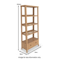 Albany Oak Rattan Ladder Display Bookcase from Roseland Furniture