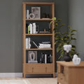 Albany Oak Rattan Ladder Display Bookcase from Roseland Furniture
