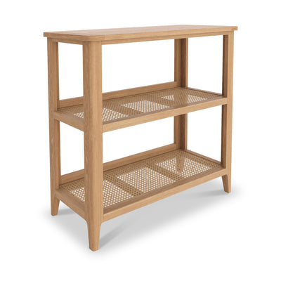 Albany Oak & Rattan Small Bookshelf