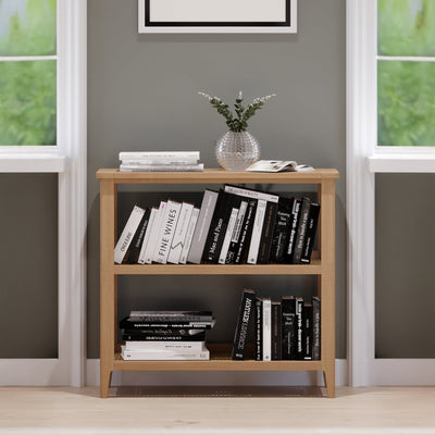 Albany Oak & Rattan Small Bookshelf