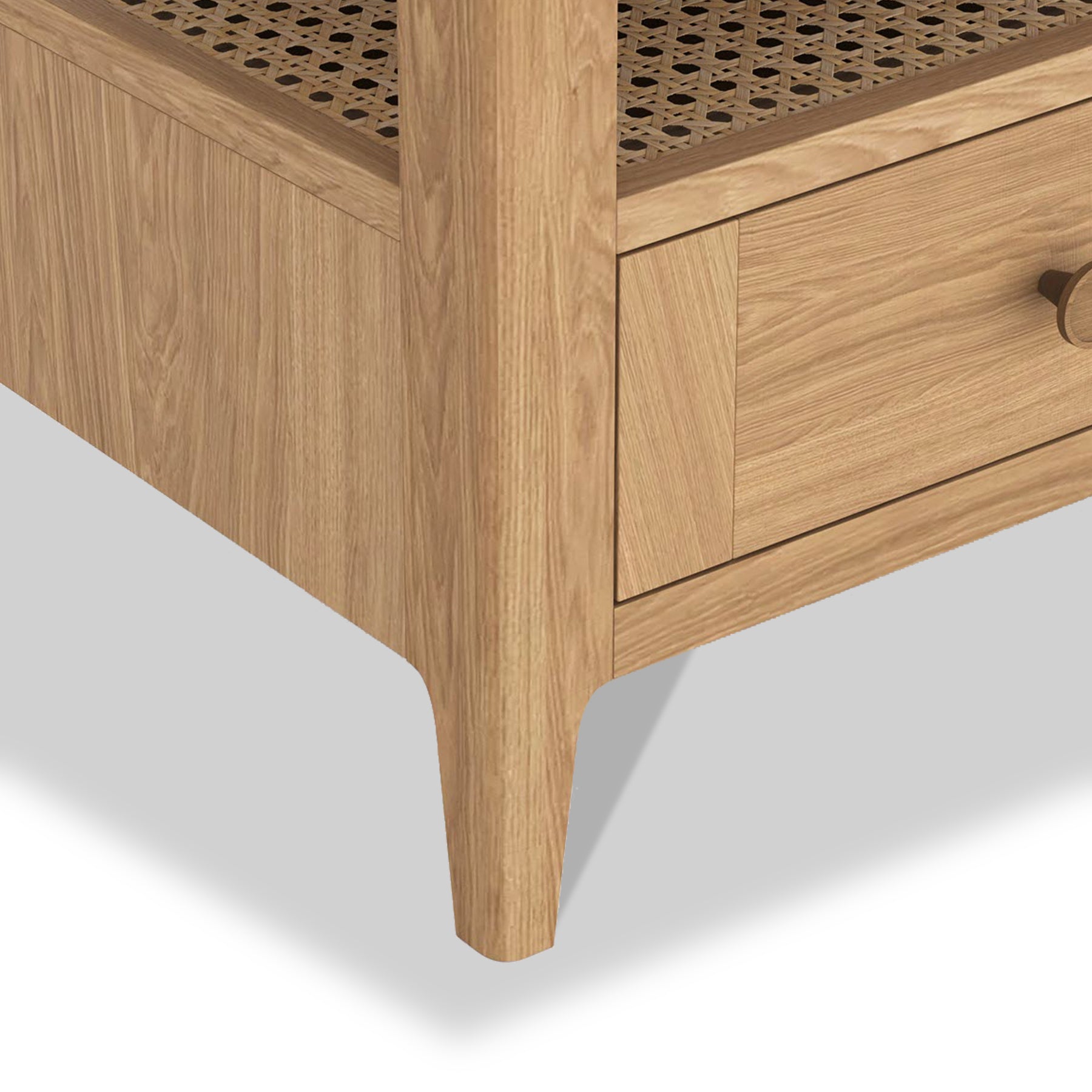 Albany Oak Rattan 2 Drawer Coffee Table from Roseland Furniture