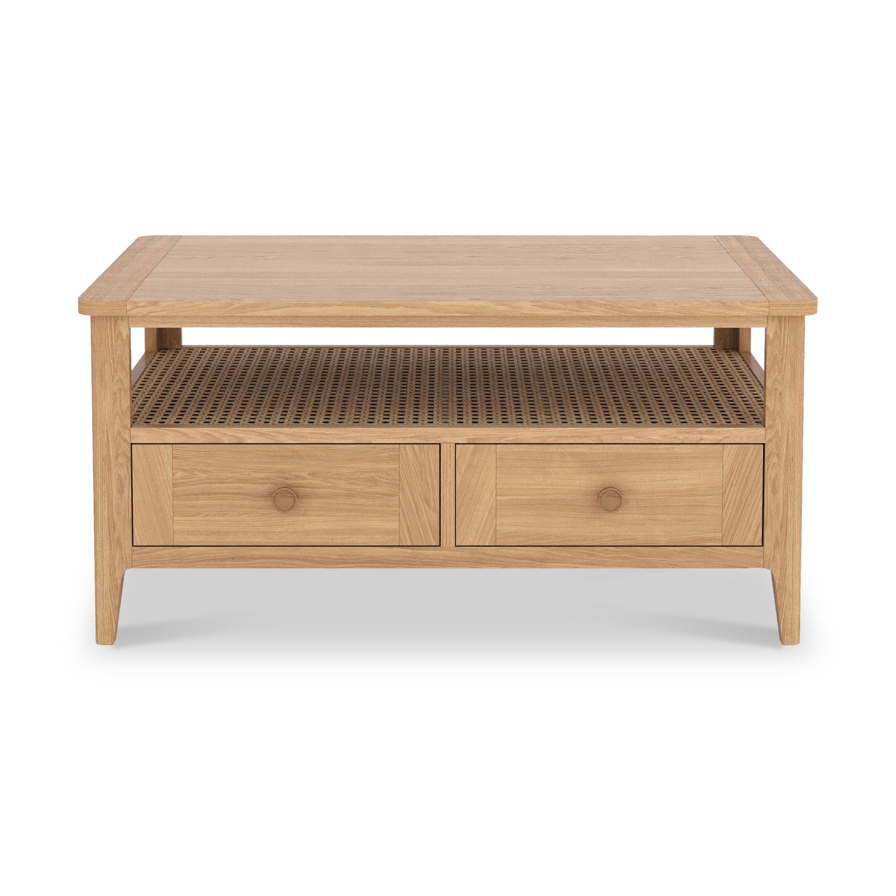 Albany Oak Rattan 2 Drawer Coffee Table from Roseland Furniture