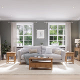 Albany Oak Rattan 2 Drawer Coffee Table from Roseland Furniture