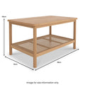 Albany Oak Rattan Coffee Table With Shelf from Roseland Furniture