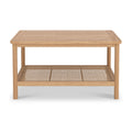 Albany Oak Rattan Coffee Table With Shelf from Roseland Furniture