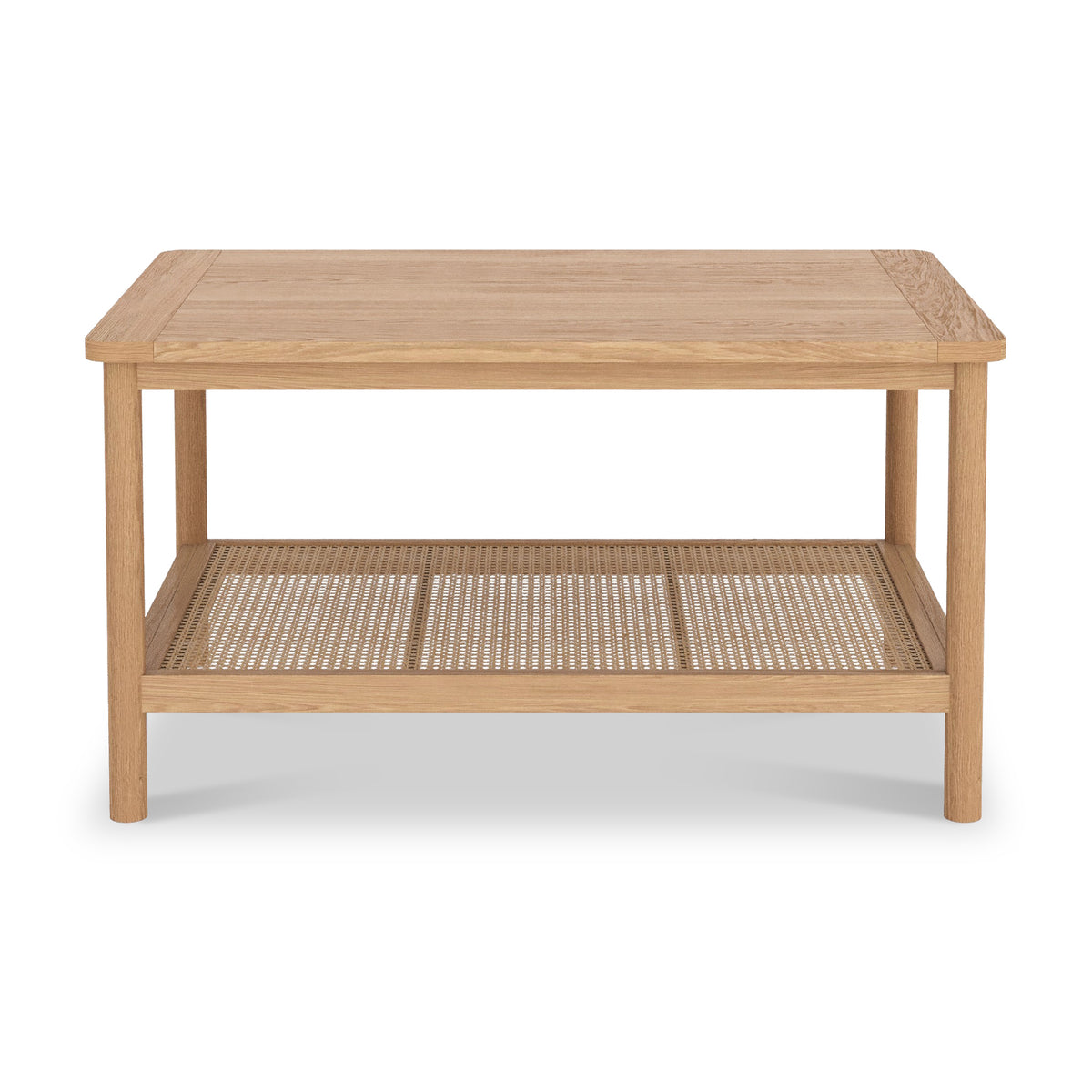 Albany Oak Rattan Coffee Table With Shelf from Roseland Furniture