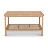 Albany Oak Rattan Coffee Table With Shelf from Roseland Furniture