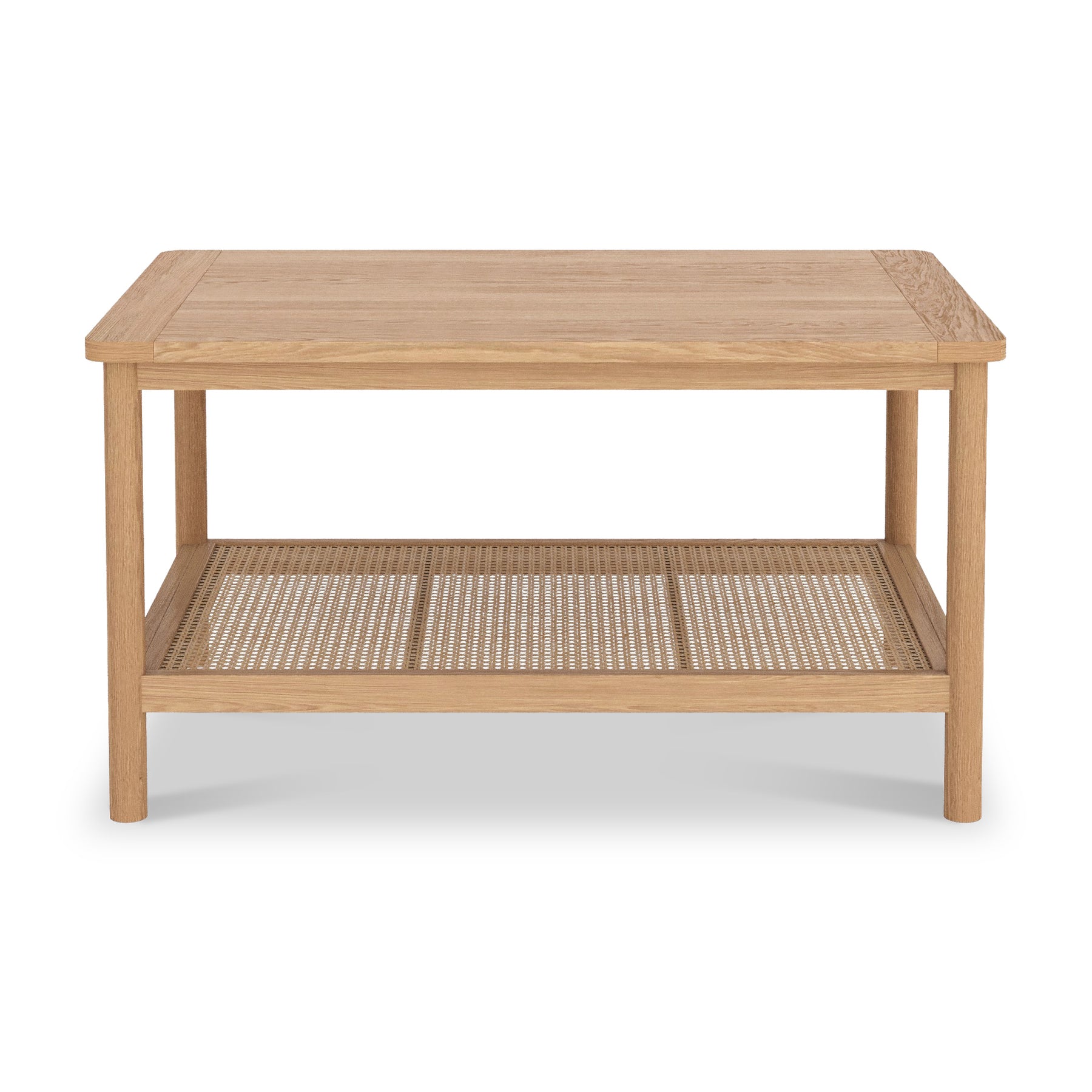 Albany Oak Rattan Coffee Table With Shelf from Roseland Furniture
