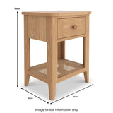 Albany Oak Rattan Lamp Table from Roseland Furniture