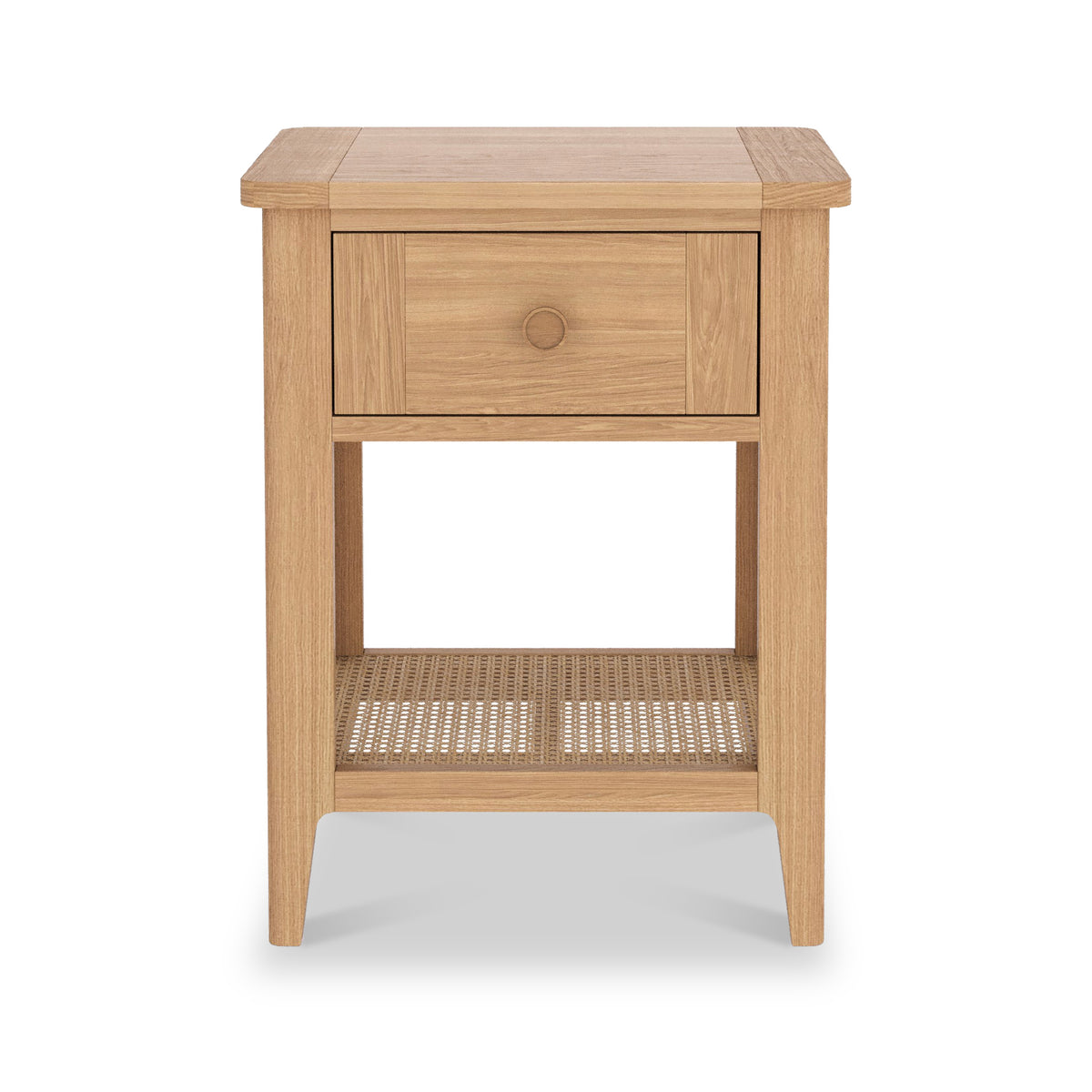 Albany Oak Rattan Lamp Table from Roseland Furniture