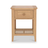 Albany Oak Rattan Lamp Table from Roseland Furniture