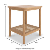 Albany Oak Rattan Side Table from Roseland Furniture