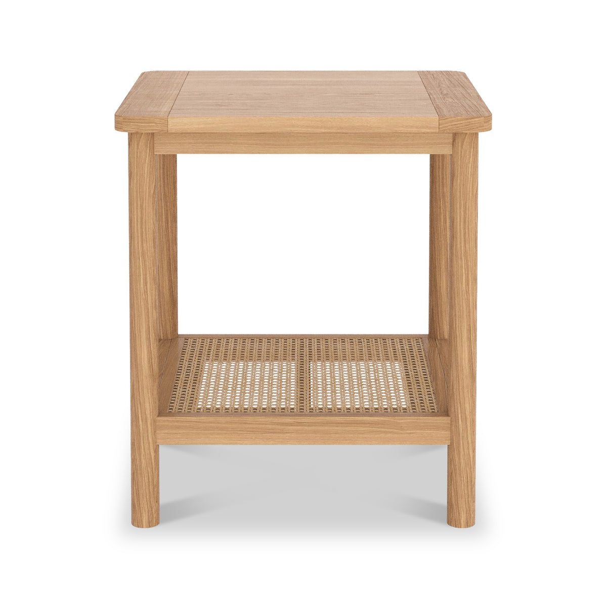Albany Oak Rattan Side Table from Roseland Furniture