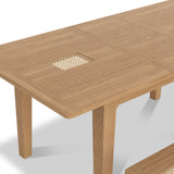 Albany Oak Rattan 140 180cm Ext Dining Table from Roseland Furniture