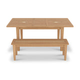 Albany Oak Rattan 140 180cm Ext Dining Table from Roseland Furniture