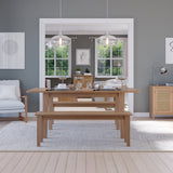 Albany Oak Rattan 140 180cm Ext Dining Table from Roseland Furniture