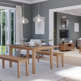 Albany Oak Rattan 140 180cm Ext Dining Table from Roseland Furniture