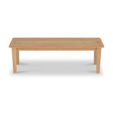 Albany Oak Rattan 110cm Dining Bench Close1 from Roseland Furniture
