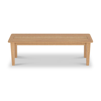 Albany Oak & Rattan 110cm Dining Bench