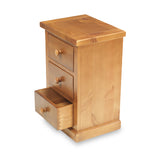 Chiswick Pine 3 Drawer Bedside from Roseland Furniture