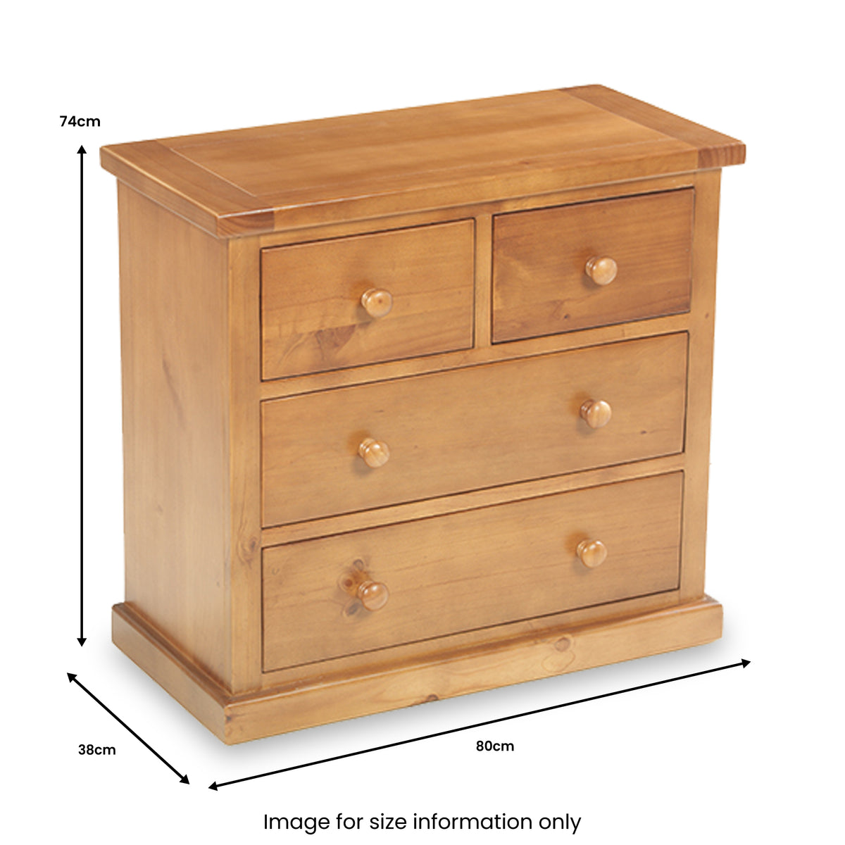 Chiswick Pine 2 Over 2 Drawer Chest from Roseland Furniture