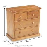 Chiswick Pine 2 Over 2 Drawer Chest from Roseland Furniture