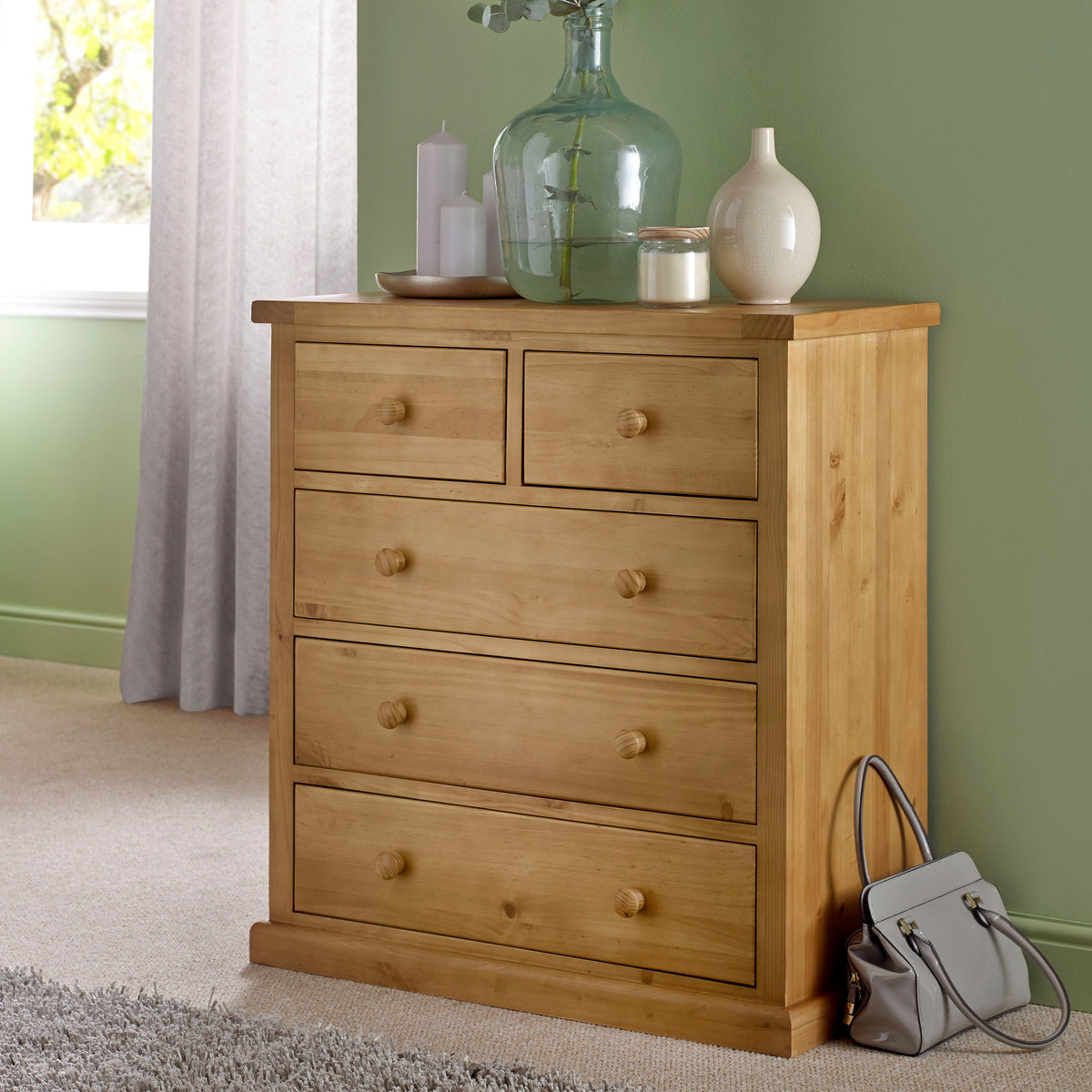 Chiswick Pine 2 Over 3 Drawer Chest from Roseland Furniture