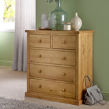 Chiswick Pine 2 Over 3 Drawer Chest from Roseland Furniture