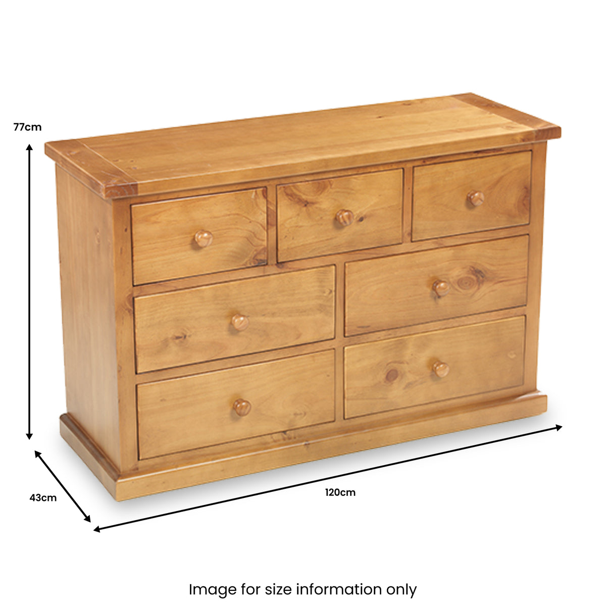 Chiswick Pine 3 Over 4 Drawer Chest dimensions