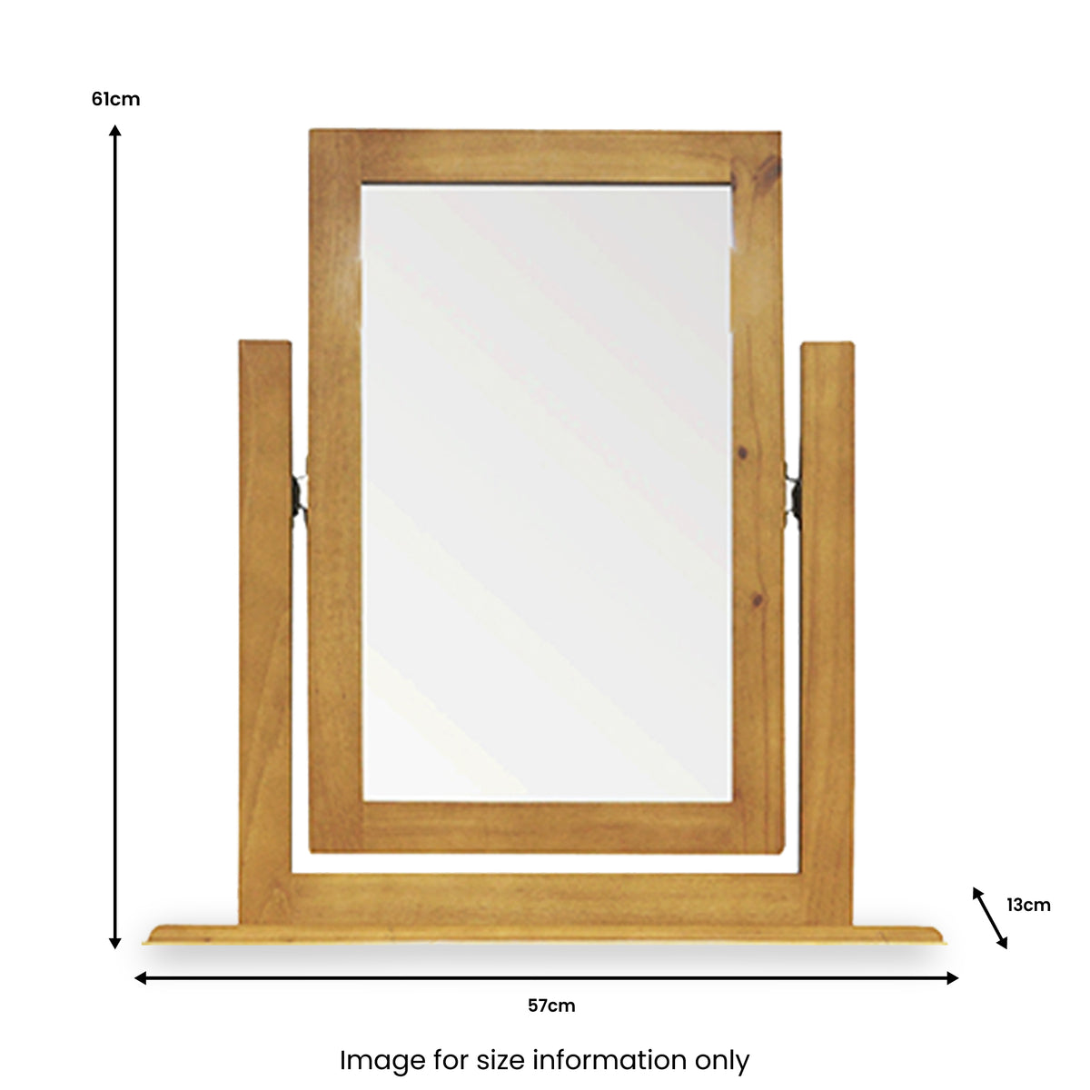 Chiswick Pine Vanity Mirror from Roseland Furniture