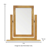 Chiswick Pine Vanity Mirror from Roseland Furniture