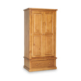 Chiswick Pine Double Wardrobe With Drawer from Roseland Furniture