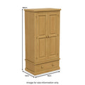 Chiswick Pine Double Wardrobe With Drawer from Roseland Furniture