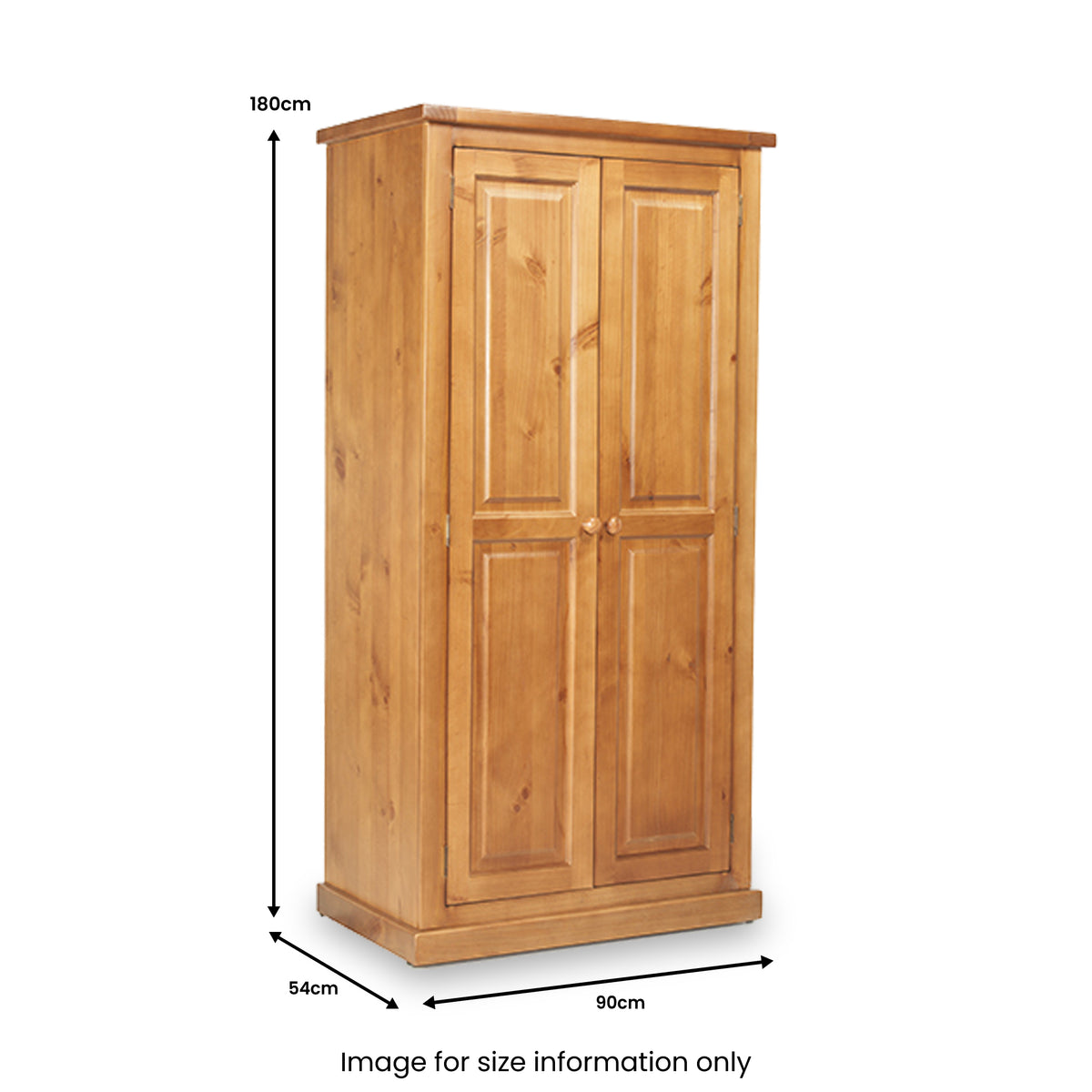 Chiswick Pine Full Hanging Wardrobe from Roseland Furniture