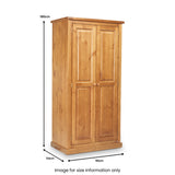 Chiswick Pine Full Hanging Wardrobe from Roseland Furniture
