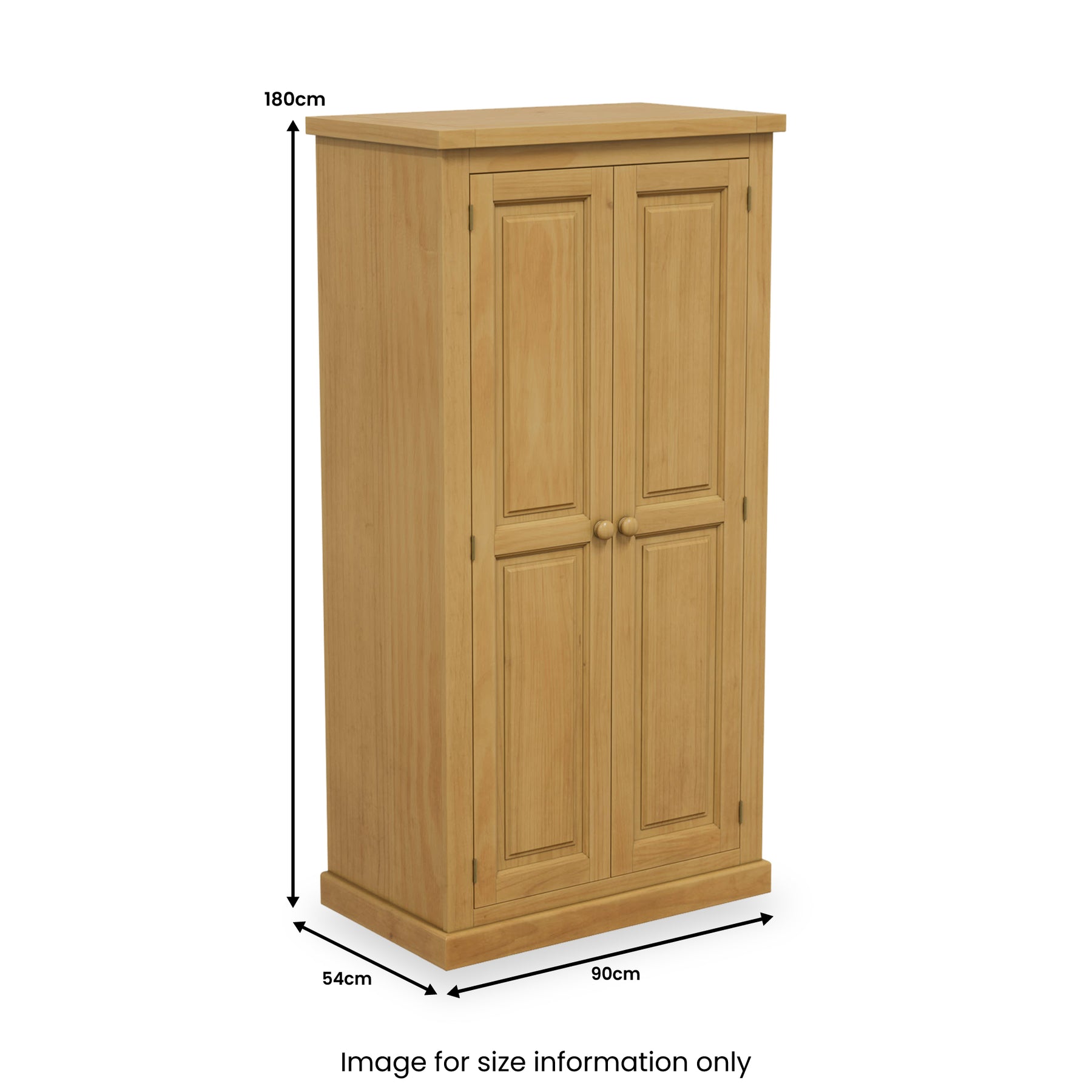 Chiswick Pine Full Hanging Wardrobe from Roseland Furniture