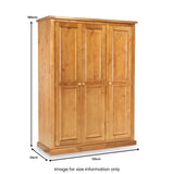 Chiswick Pine Triple Wardrobe from Roseland Furniture