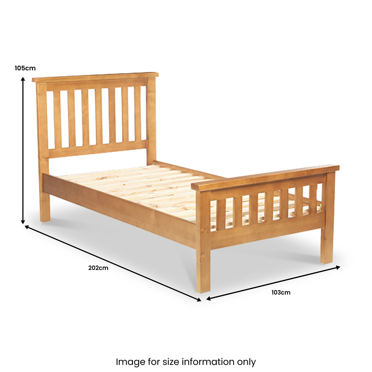 Chiswick Pine Bed Frame Single from Roseland Furniture