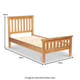 Chiswick Pine Bed Frame Single from Roseland Furniture