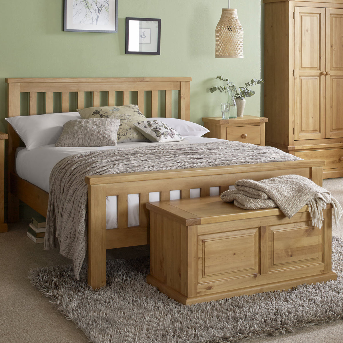 Chiswick Pine Bed Frame Double from Roseland Furniture