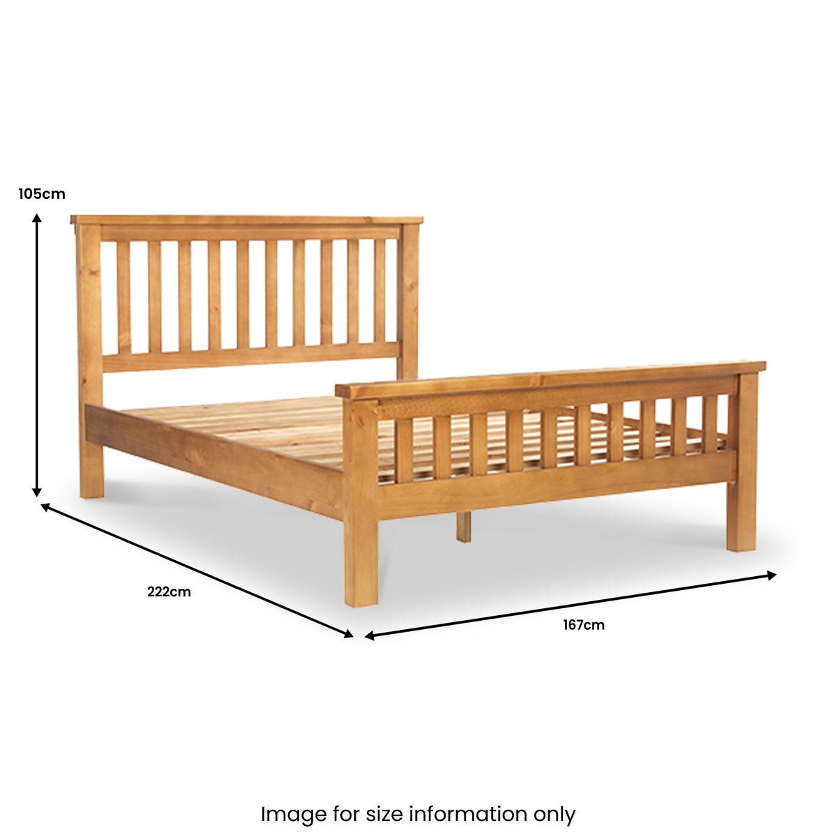 Chiswick Pine Bed Frame King from Roseland Furniture